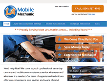 Tablet Screenshot of lamobilemechanic.com
